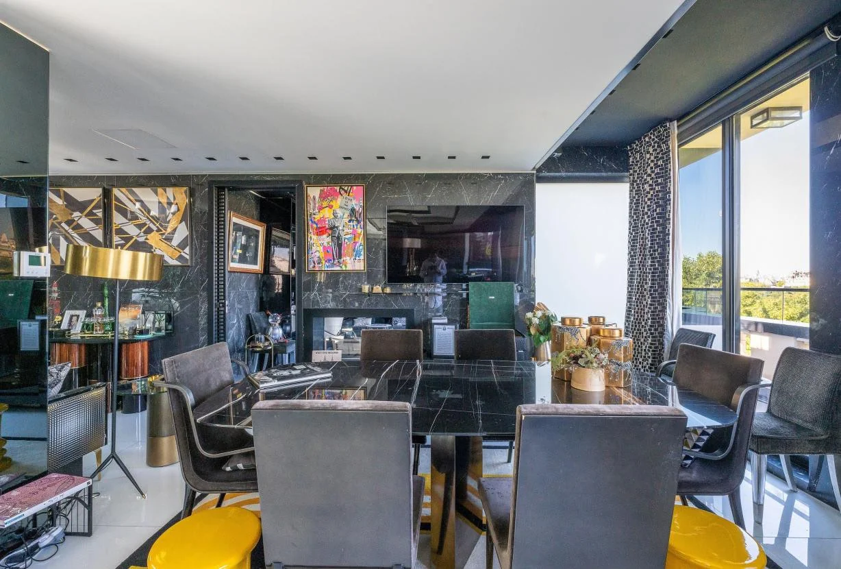 Dining room under glass dome