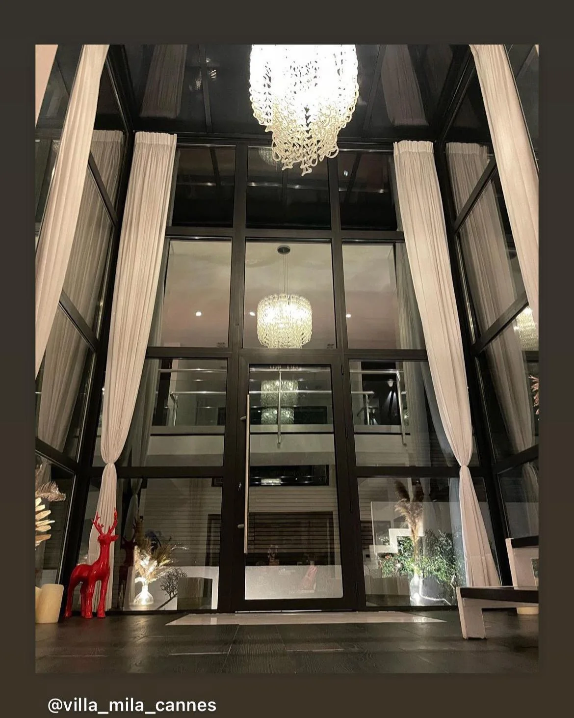 Atrium under glass roof
