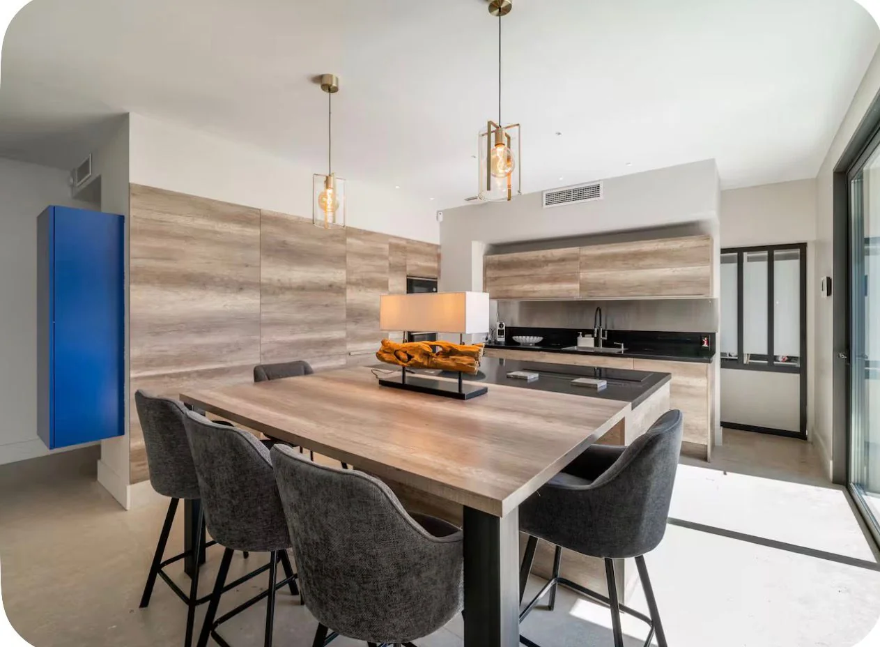 Kitchen and dining room